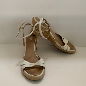 BP Simone Nordstrom White Sandals Shoes Leather 10 M Comfortable